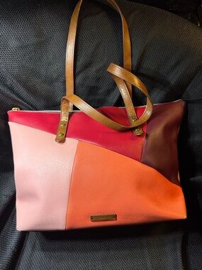 Fossil Jayda Tote-Red Multi colored bag